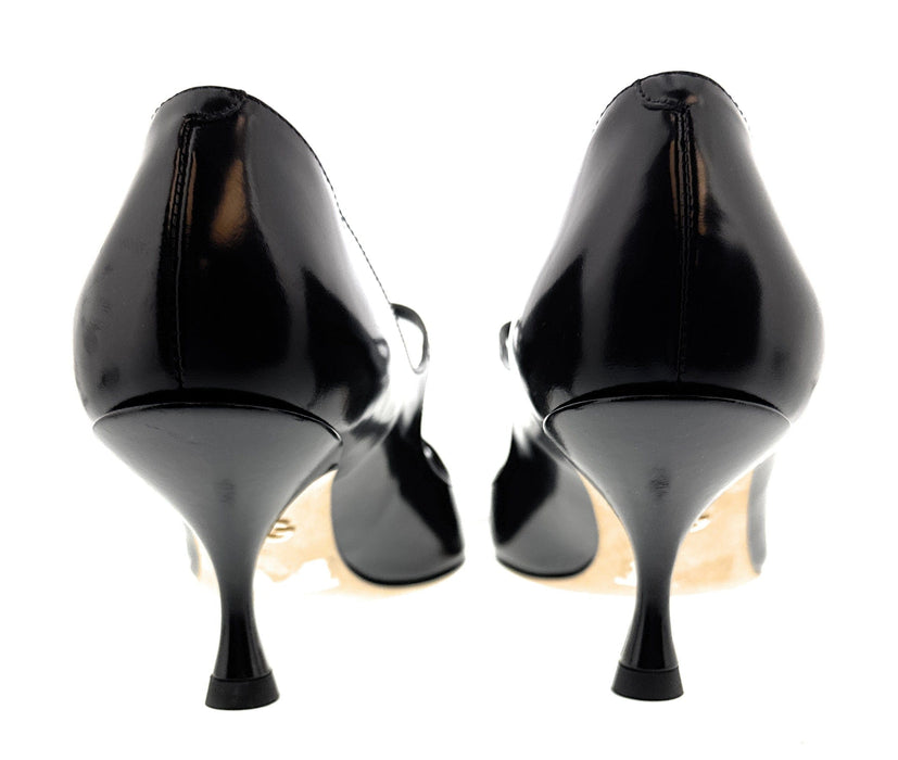 Dolce & Gabbana Black Classic T-Strap Kitten Heels-EU36
