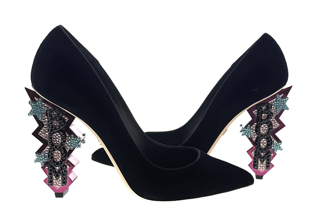 Dolce & Gabbana Black Retro Vintage Boom Heel Pumps-EU41