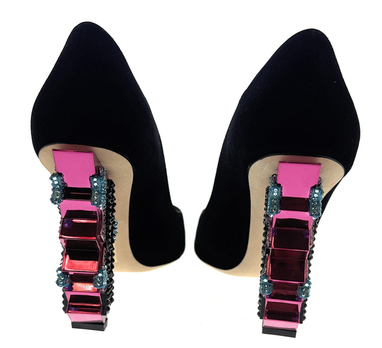 Dolce & Gabbana Black Retro Vintage Boom Heel Pumps-EU41