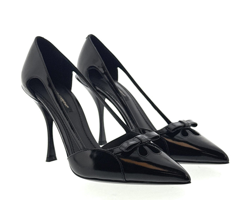 Dolce & Gabbana Black Classic Bow Pumps-EU36.5