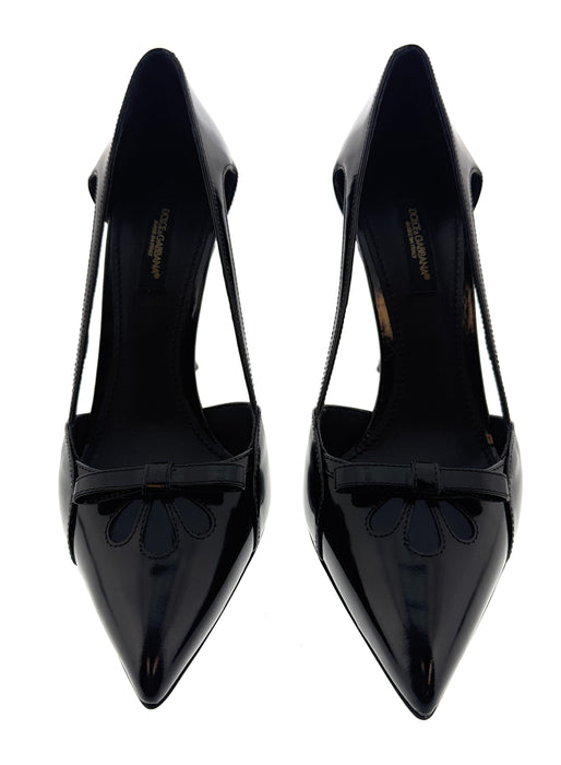 Dolce & Gabbana Black Classic Bow Pumps-EU36.5