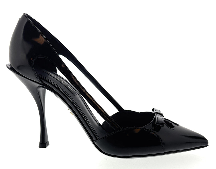 Dolce & Gabbana Black Classic Bow Pumps-EU36.5