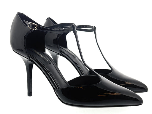 Dolce & Gabbana Black Classic T-Strap Pumps-EU36