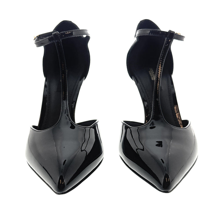 Dolce & Gabbana Black Classic T-Strap Pumps-EU36