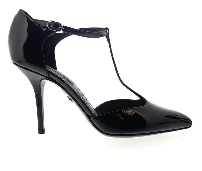 Dolce & Gabbana Black Classic T-Strap Pumps-EU36