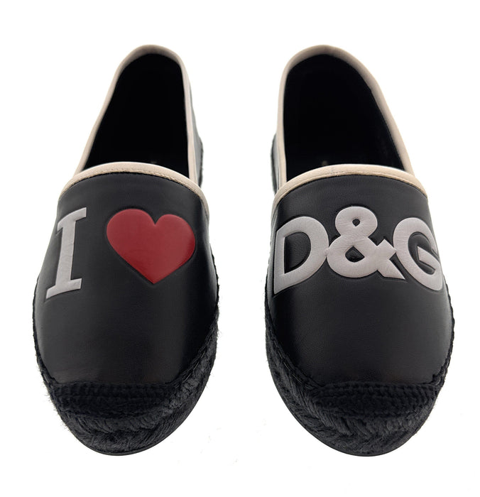 Dolce & Gabbana Black/White Classic Espadrilles-EU35