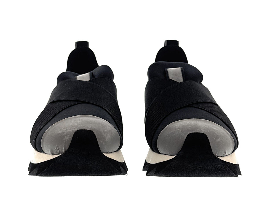 Dolce & Gabbana Black Neoprene Cap Toe Sneakers-EU38.5