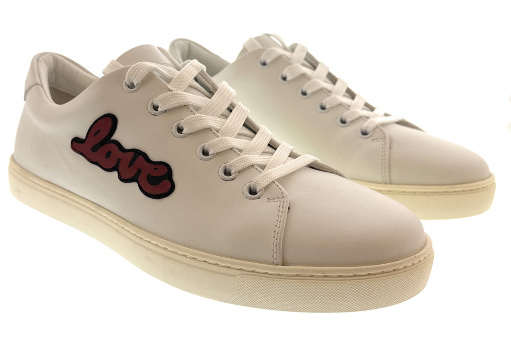Dolce & Gabbana White Classic Embroidered Sneakers-EU39