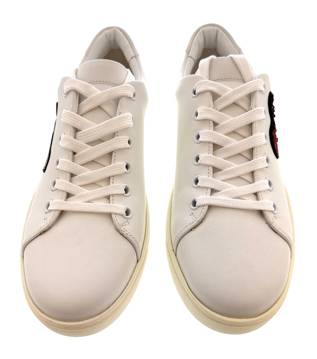 Dolce & Gabbana White Classic Embroidered Sneakers-EU39