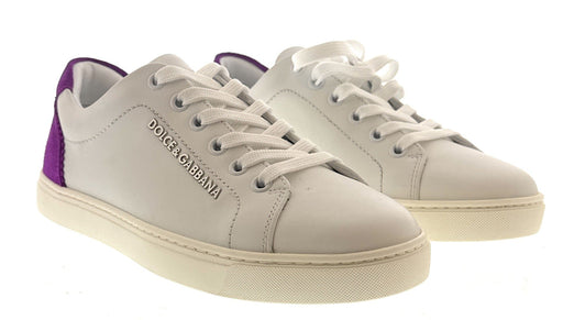Dolce & Gabbana White/Fuchsia Classic Colorblock Sneakers-EU35