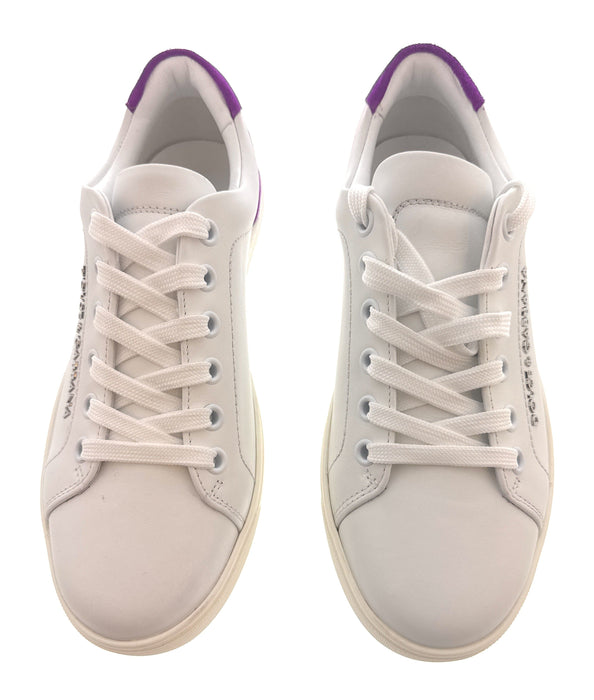Dolce & Gabbana White/Fuchsia Classic Colorblock Sneakers-EU35