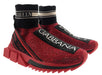 Dolce & Gabbana Red Crystal Sock Sneakers Queen Edition-EU36.5