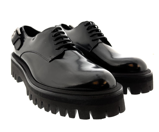 Dolce & Gabbana Black Chunky Sole Derby Shoes for Men
-EU37