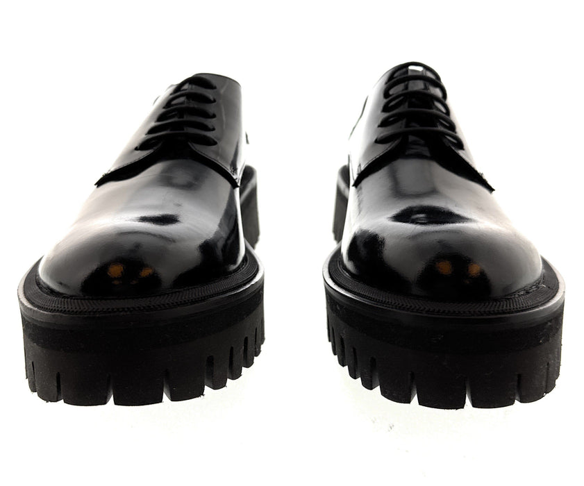 Dolce & Gabbana Black Womens Chunky Sole Derby Shoes-EU37