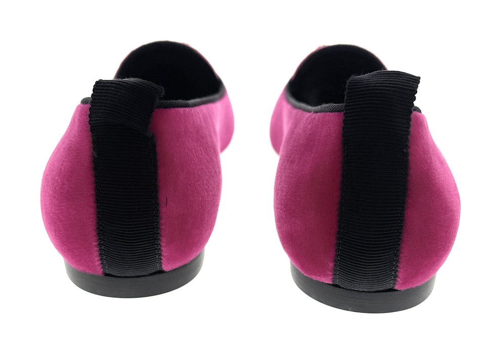 Dolce & Gabbana Women's Burgundy Velvet Loafers with Sacred Heart Embellishment-EU36