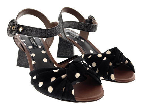 Dolce & Gabbana Women's Polka Dot Bow Block Heel Sandals-EU37