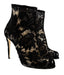 Dolce & Gabbana Black Lace Peep-Toe Ankle Boots
-EU35