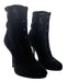 Dolce & Gabbana Black Peep-Toe Corset-Style Ankle Boots-EU36