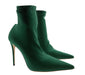Dolce & Gabbana Green Stretch Satin Sock Ankle Boots
-EU39