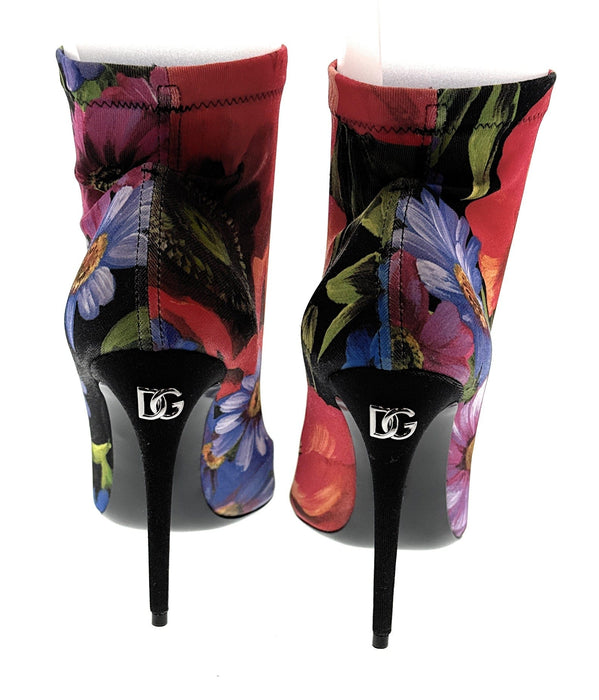 Dolce & Gabbana Multicolor Floral Print Stretch Sock Boots
-EU38
