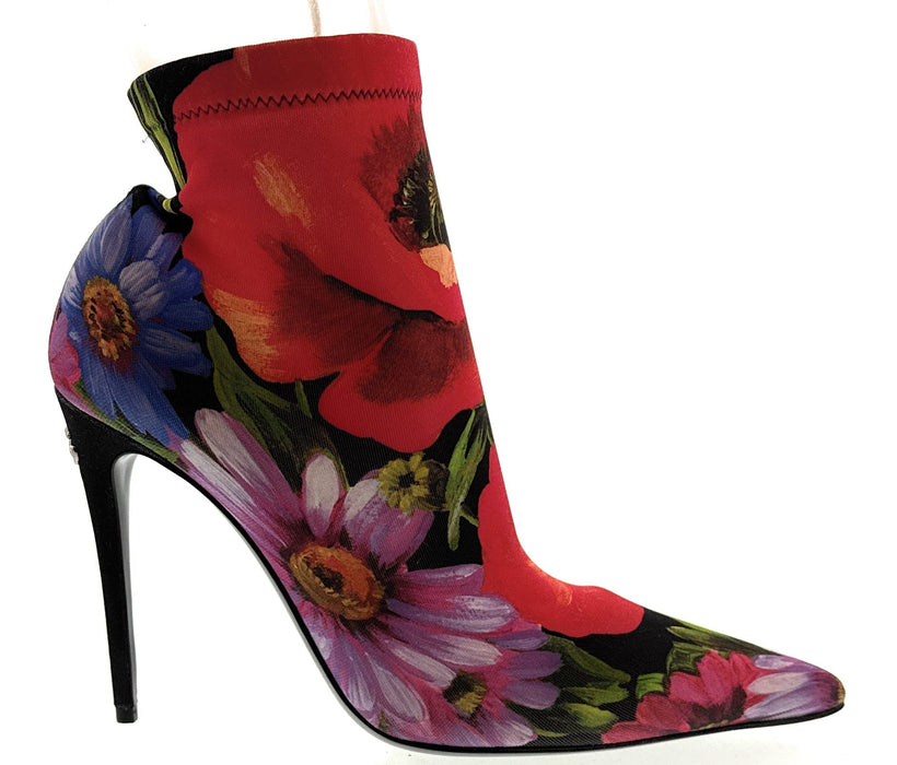 Dolce & Gabbana Multicolor Floral Print Stretch Sock Boots
-EU38