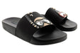Dolce & Gabbana Black Cartoon-Detail Slides with Stud Embellishments
-EU38