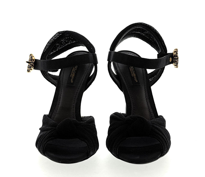 Dolce & Gabbana Mesh Ornate Buckle Stiletto Heels-36