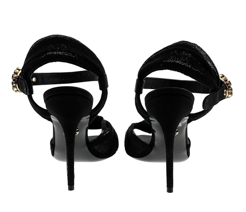 Dolce & Gabbana Mesh Ornate Buckle Stiletto Heels-36