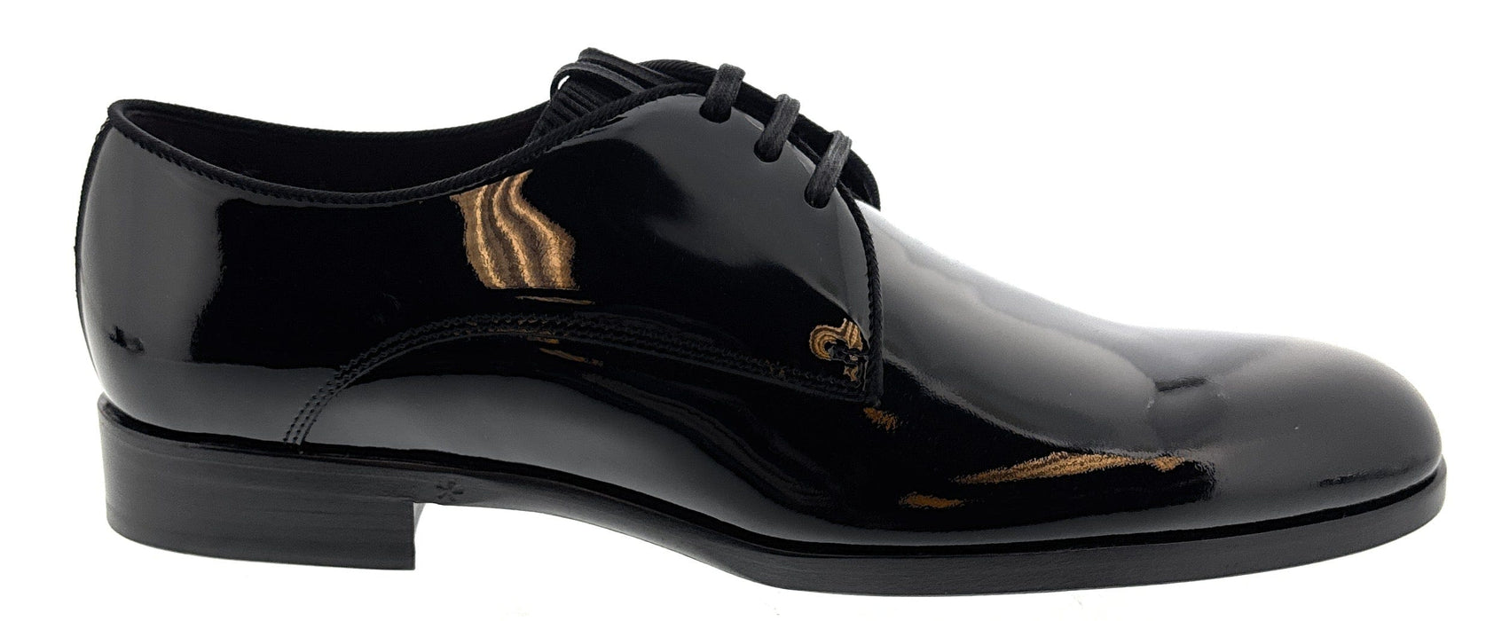 Dolce & Gabbana Men's Black Patent Leather Formal Oxford Dress Shoes-EU40