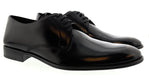 Dolce & Gabbana Men's Classic Black Leather Derby Dress Shoes-EU44.5