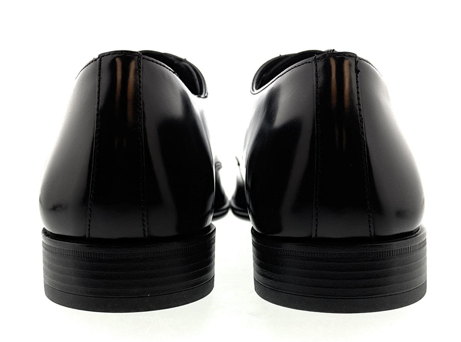 Dolce & Gabbana Men's Classic Black Leather Derby Dress Shoes-EU44.5