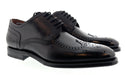 Dolce & Gabbana Men's Black Leather Wingtip Brogue Dress Shoes-EU40