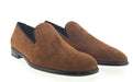 Dolce & Gabbana Men's Brown Suede Loafers Slip-On Dress Shoes-EU42