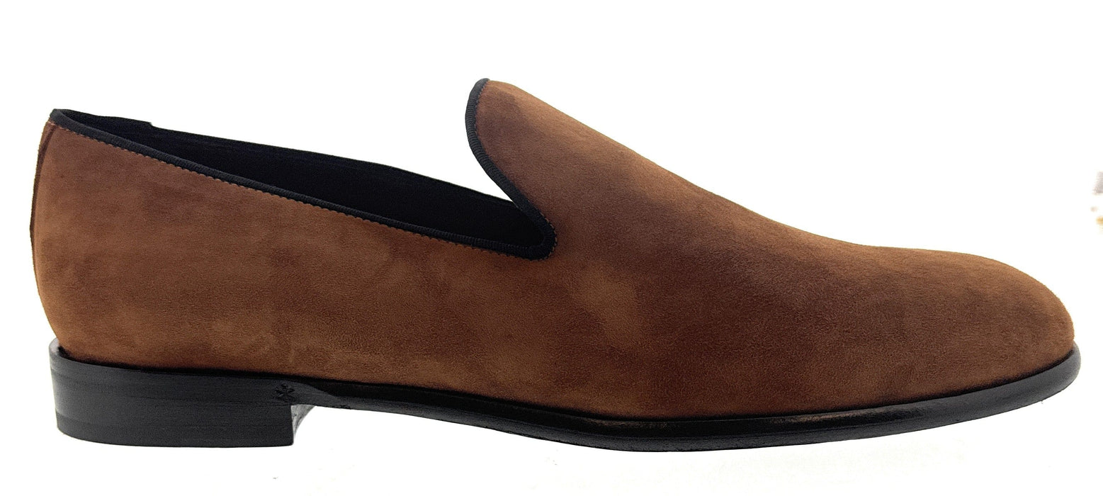 Dolce & Gabbana Men's Brown Suede Loafers Slip-On Dress Shoes-EU42