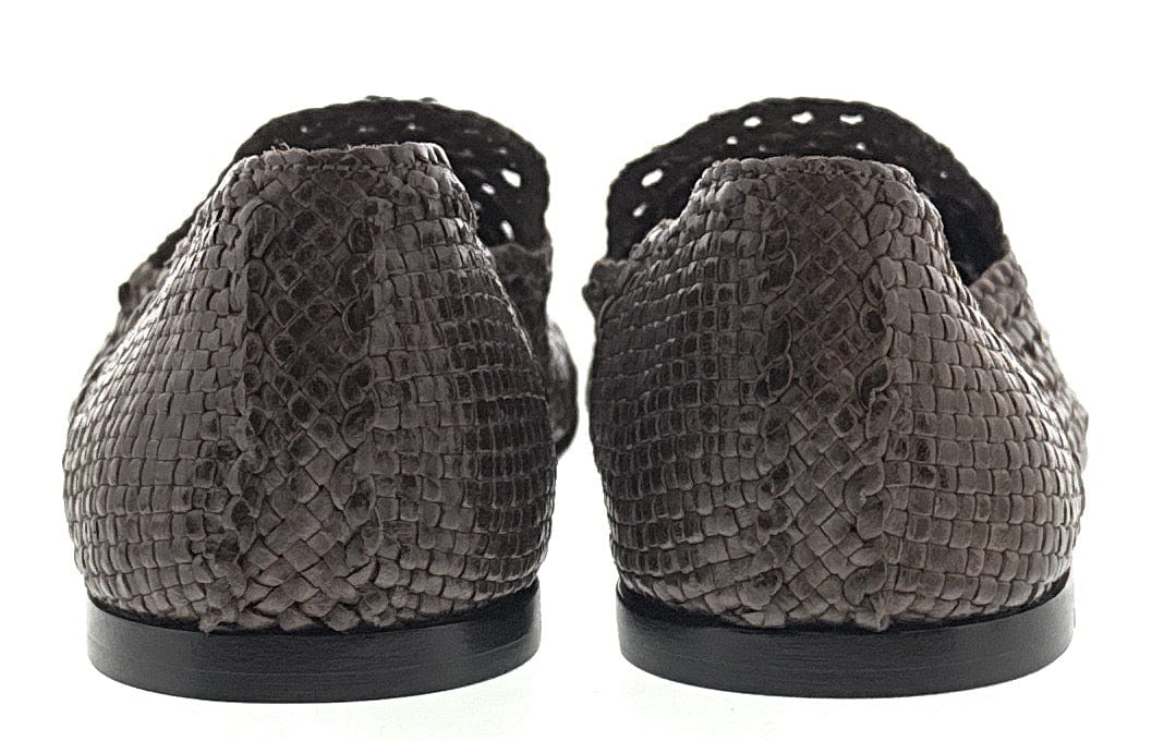 Dolce & Gabbana Men's Brown Woven Leather Slip-On Loafers Lightweight Summer Shoes-EU41