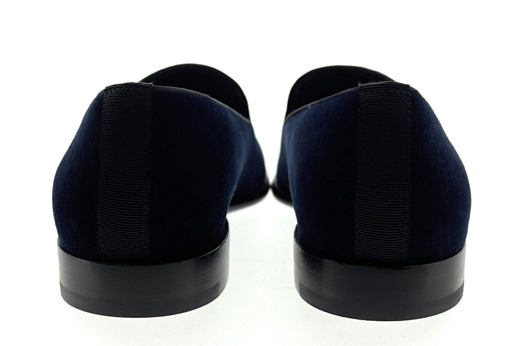 Dolce & Gabbana Navy Velvet Loafers with Leather Sole – Luxury Formal Footwear
-EU41