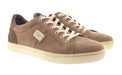 Dolce & Gabbana Men's Beige Suede Low-Top Sneakers with Logo Plaque-EU41