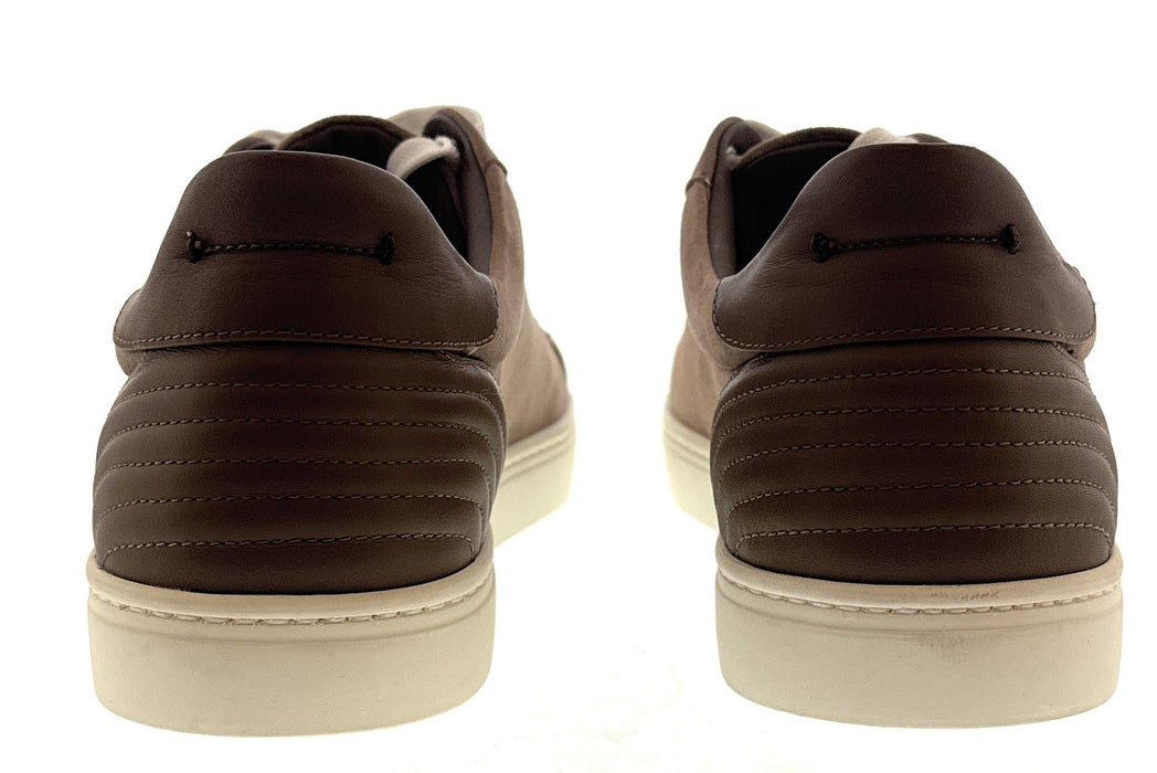 Dolce & Gabbana Men's Beige Suede Low-Top Sneakers with Logo Plaque-EU41
