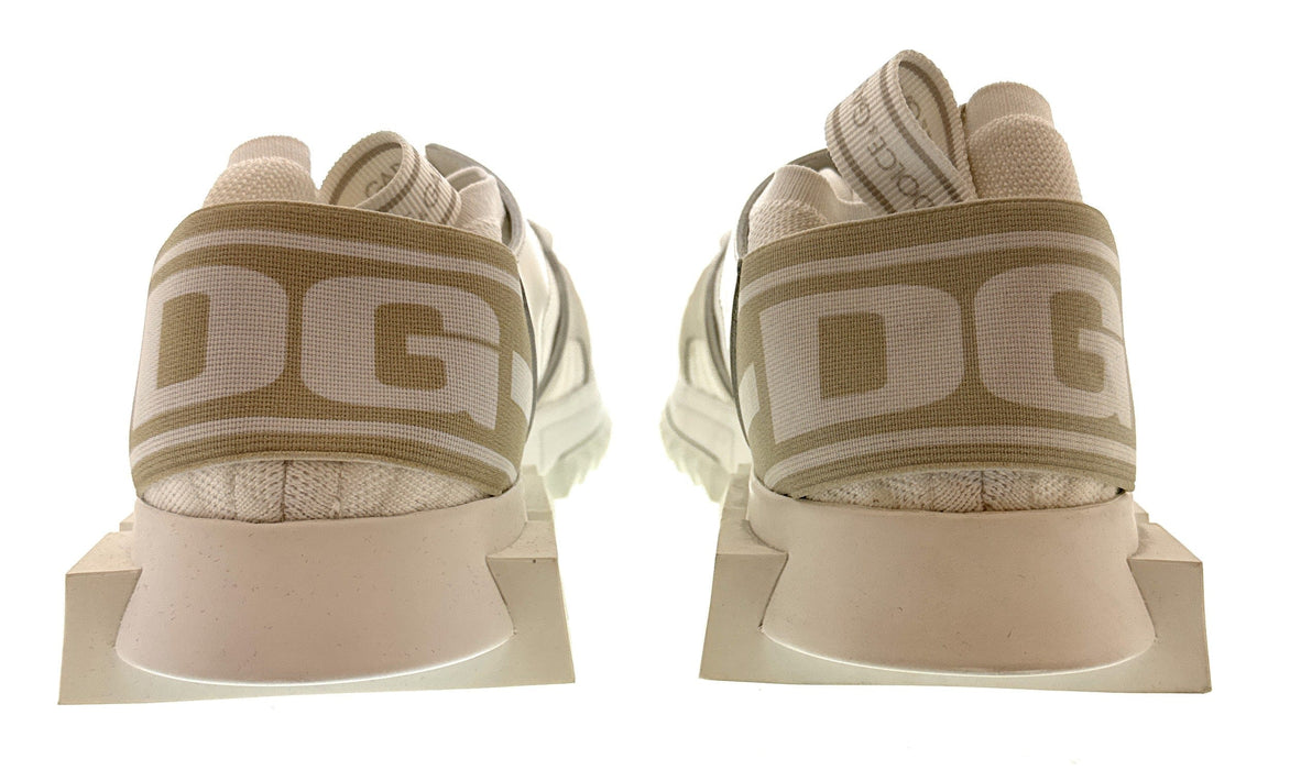 Dolce & Gabbana Men's White Techno-Fabric Sneakers – Chunky Futuristic Sole-EU41