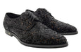 Dolce & Gabbana Black Sequin Embellished Mens Lace Up Dress Shoes-39
