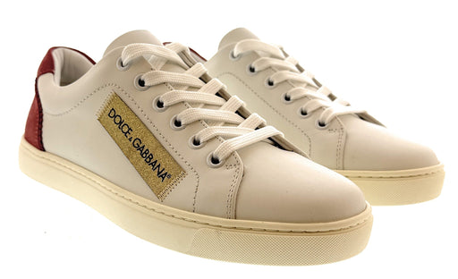 Dolce & Gabbana White Classic Mens Court Sneakers-35