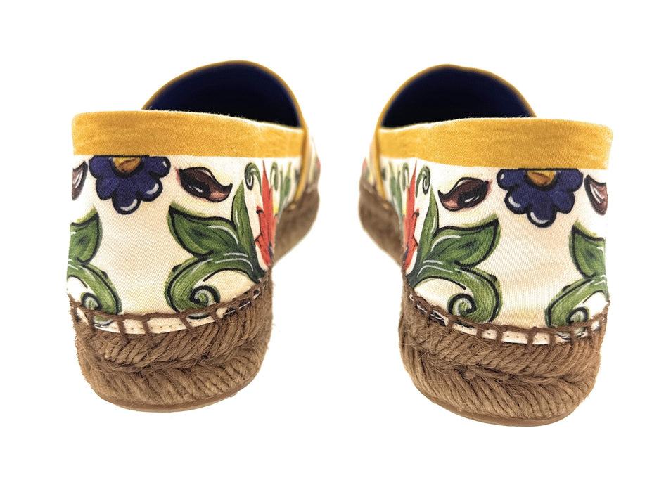 Dolce & Gabbana White Jungle Print Classic Espadrilles-37