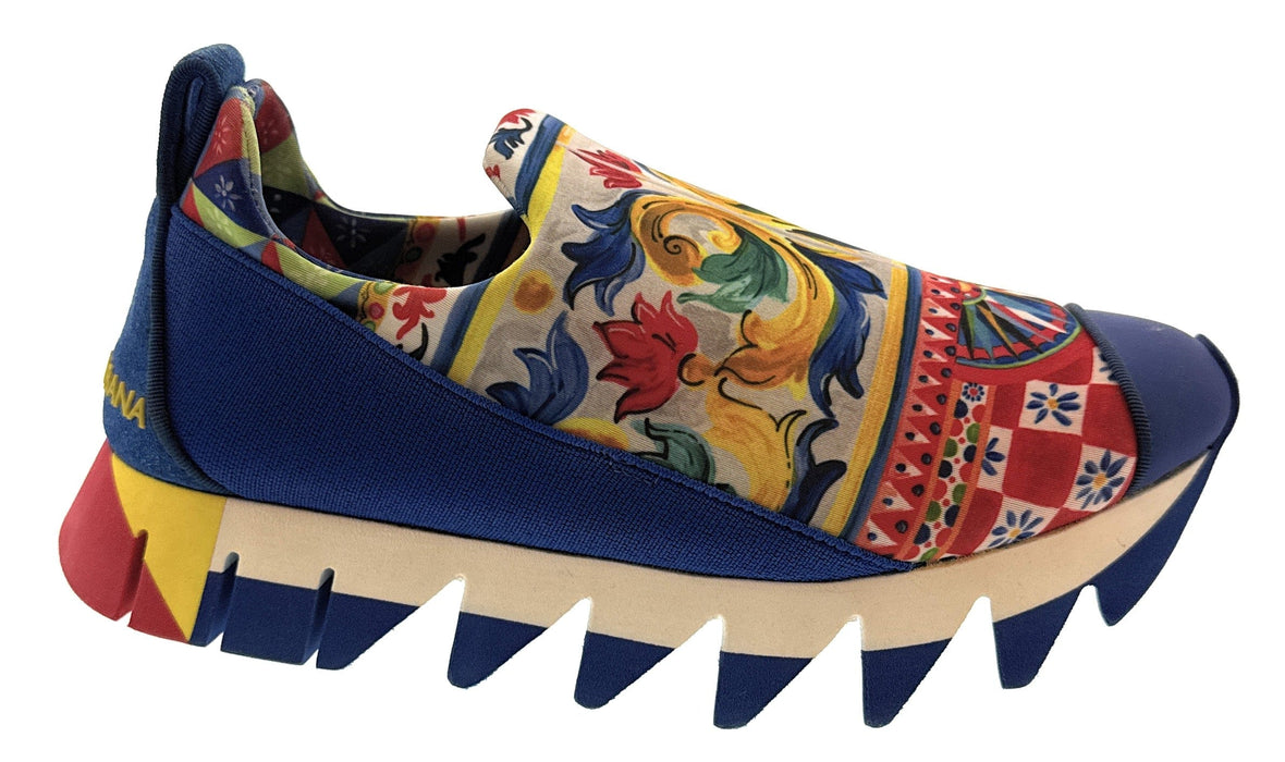 Dolce & Gabbana multicolor Tile Print Slip On Womens Sneakers-36