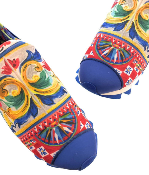 Dolce & Gabbana multicolor Tile Print Slip On Womens Sneakers-36