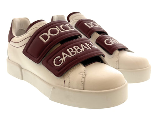 Dolce & Gabbana white Velcro Womens Fashion Signature Sneakers-35
