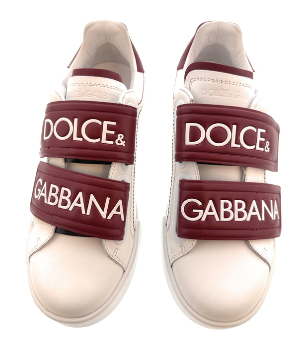 Dolce & Gabbana white Velcro Womens Fashion Signature Sneakers-35