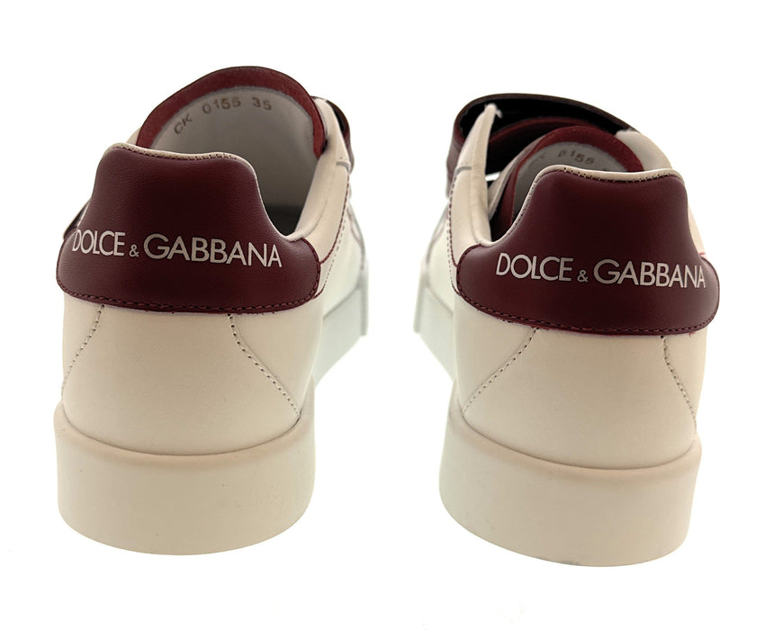 Dolce & Gabbana white Velcro Womens Fashion Signature Sneakers-35
