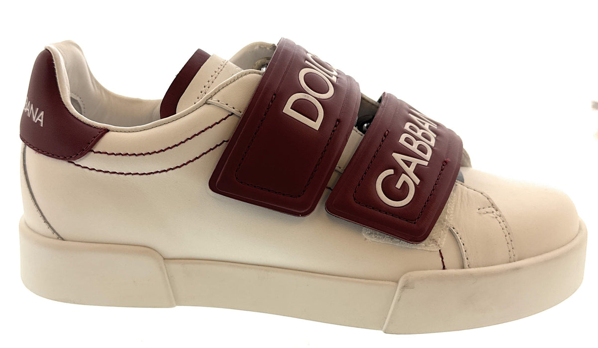 Dolce & Gabbana white Velcro Womens Fashion Signature Sneakers-35
