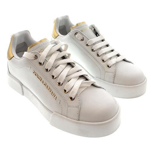 Dolce & Gabbana White Pearl Embellished Womens Sneakers-36
