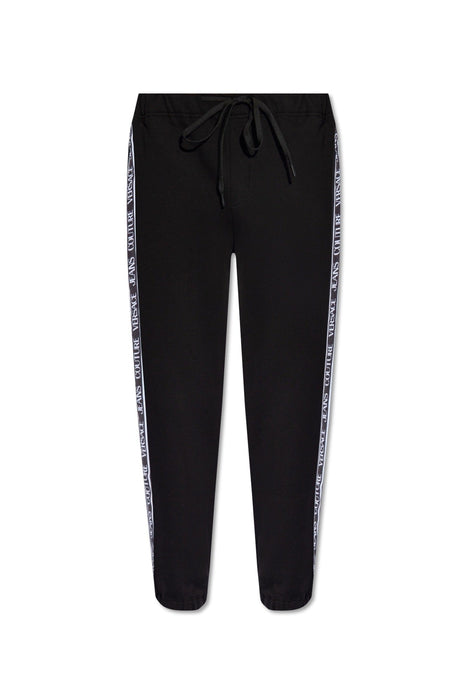 Versace Jeans Couture Black Joggers - Minimalist Luxury Loungewear-XXXL